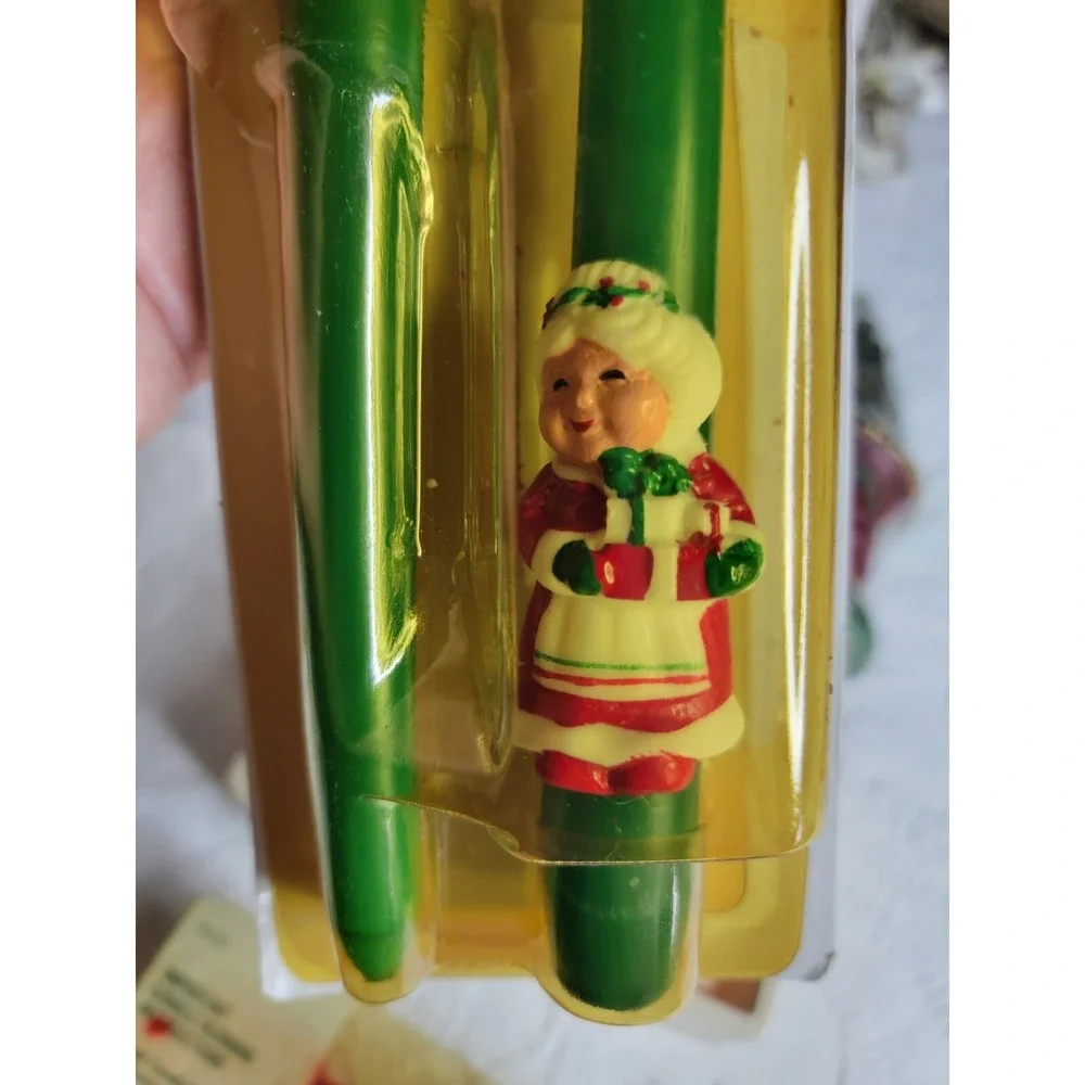 Big Christmas Candle Lot 9 New Santa Nutcracker Poinsettia Topiary Mrs. Claus